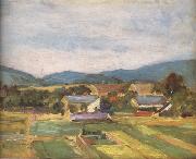 Egon Schiele Landscape in Lower Austria (mk12) oil on canvas